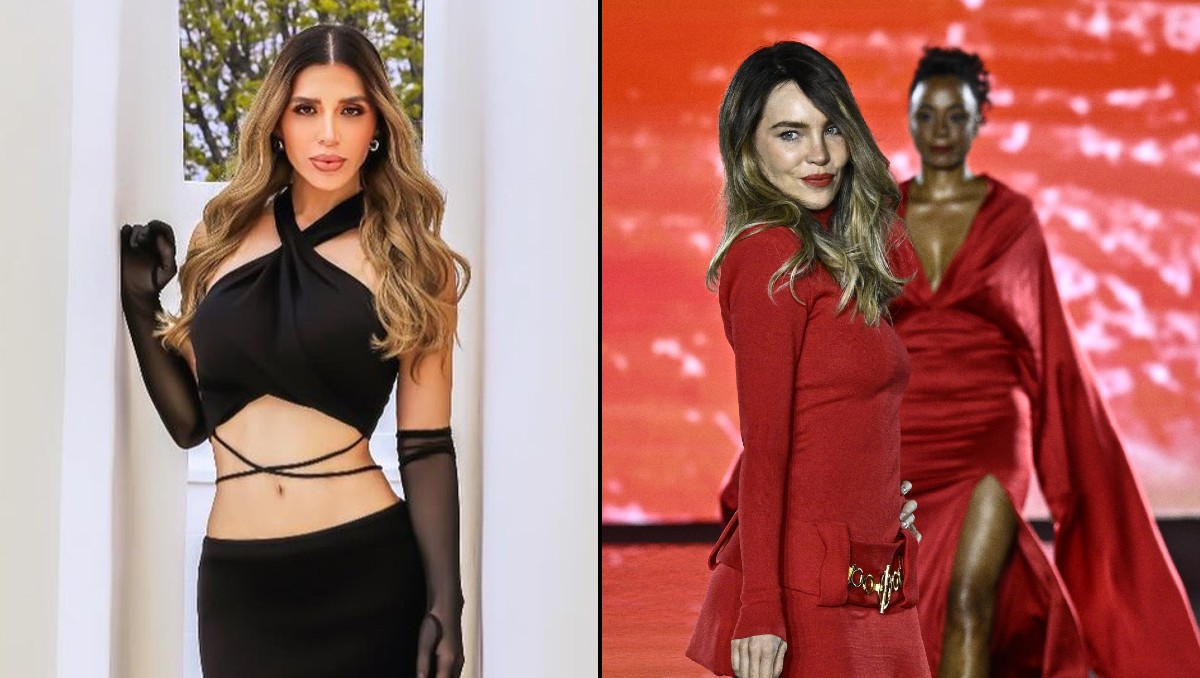 Emma Coronel muestra su apoyo a Belinda tras caer en la pasarela en el Fashion Week de París | ESPECIAL / AFP