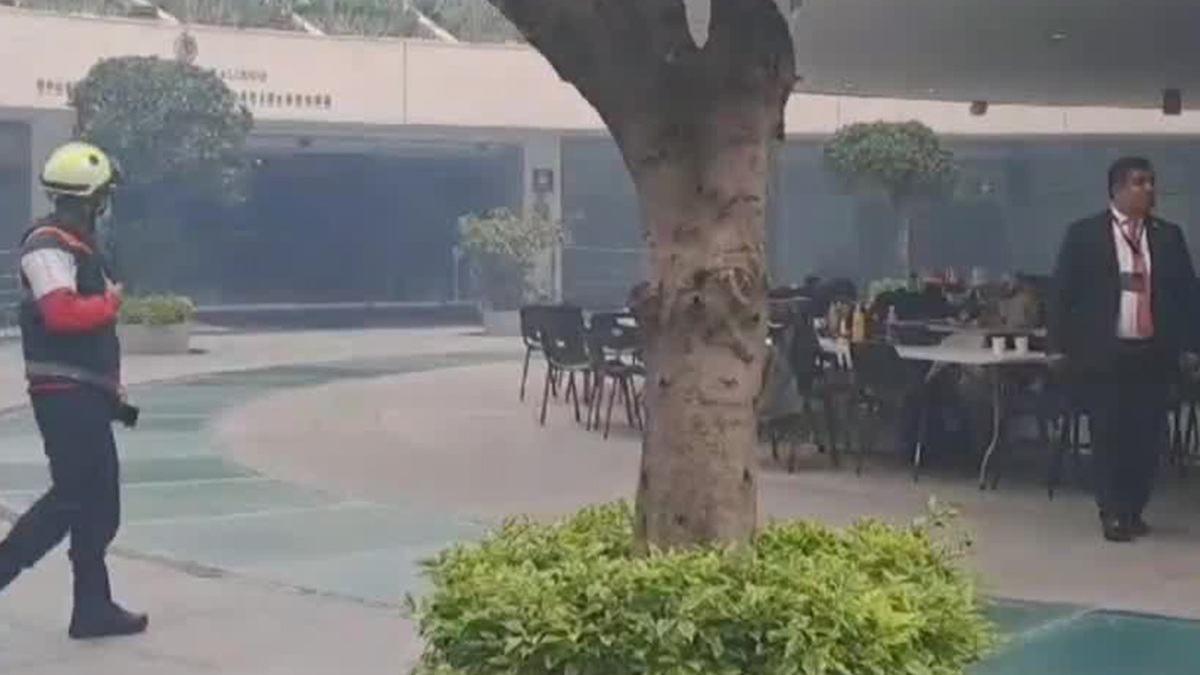 Normalistas realizan pintas y detonan petardos en las instalaciones del Senado de la República