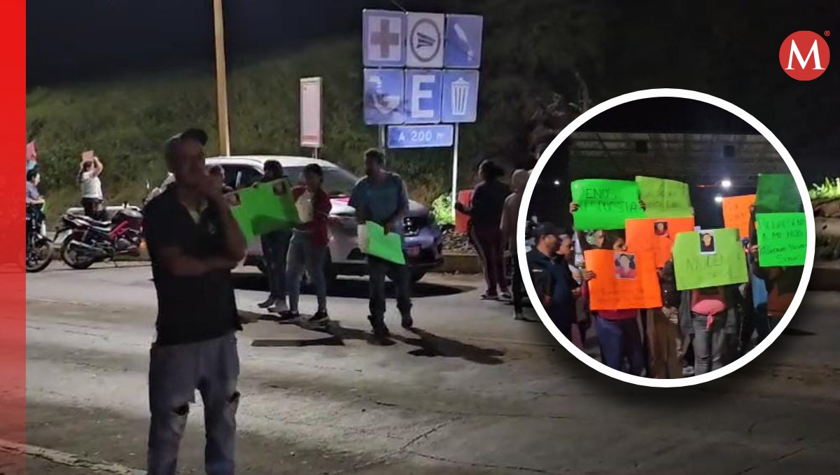 Protestan con cierre de autopista en Jalisco ante desaparición de tres personas (Fotos: Vicente Torres Alfaro | Diseño: Milenio)
