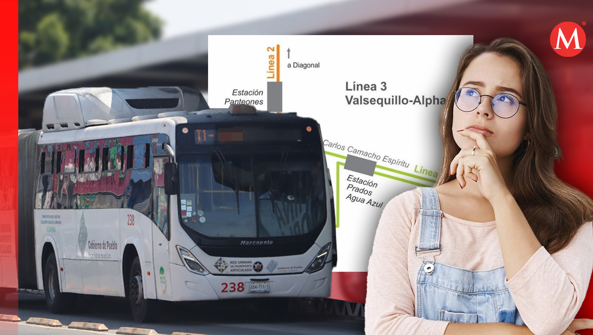 ¿Cómo será el nuevo recorrido y transbordo de la Línea 3 Valsequillo-Alpha del RUTA? | Agencia Es Imagen/ Diseño Antonio Texta