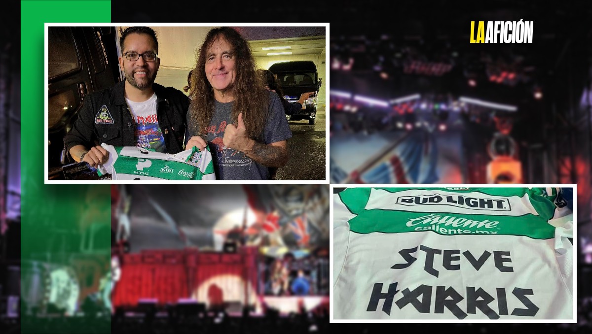 El aficionado de Santos Laguna le obsequió la playera verdiblanca  a Steve Harris (Especial)
