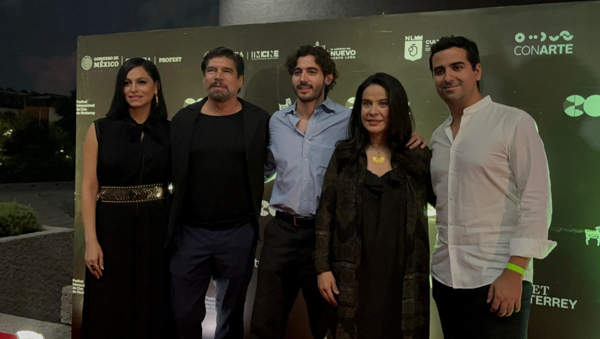 Arcelia Ramírez, Alberto Estrella y Michael Ronda en el Festival Internacional de Cine de Monterrey. Foto: Tadeo Gómez