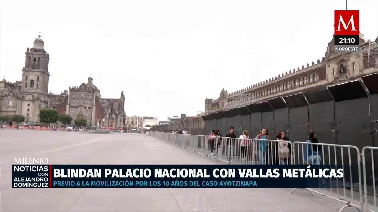 Palacio Nacional es blindado ante marcha por los 43 normalistas desaparecidos