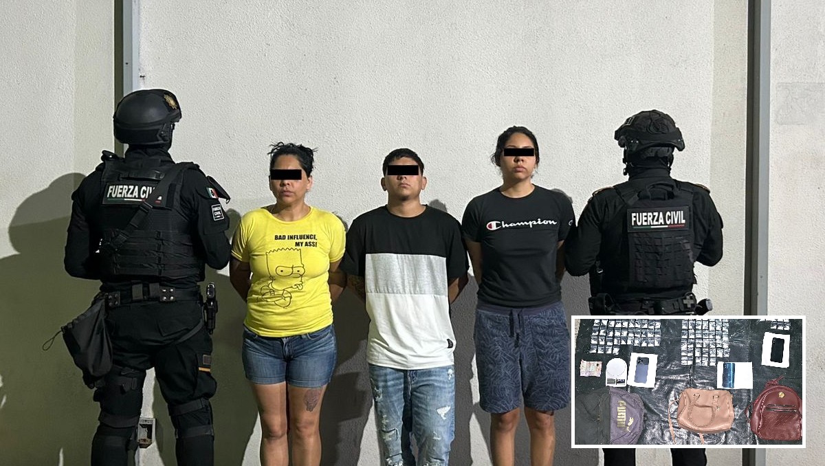Detienen a tres en la colonia Los Puertos en Juárez con dosis de cristal. Foto: Especial