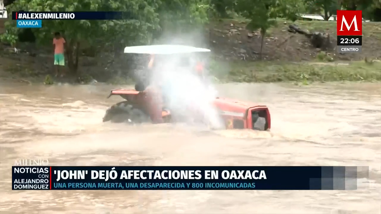 Huracán 'John' deja estragos y comunidades aisladas en Oaxaca