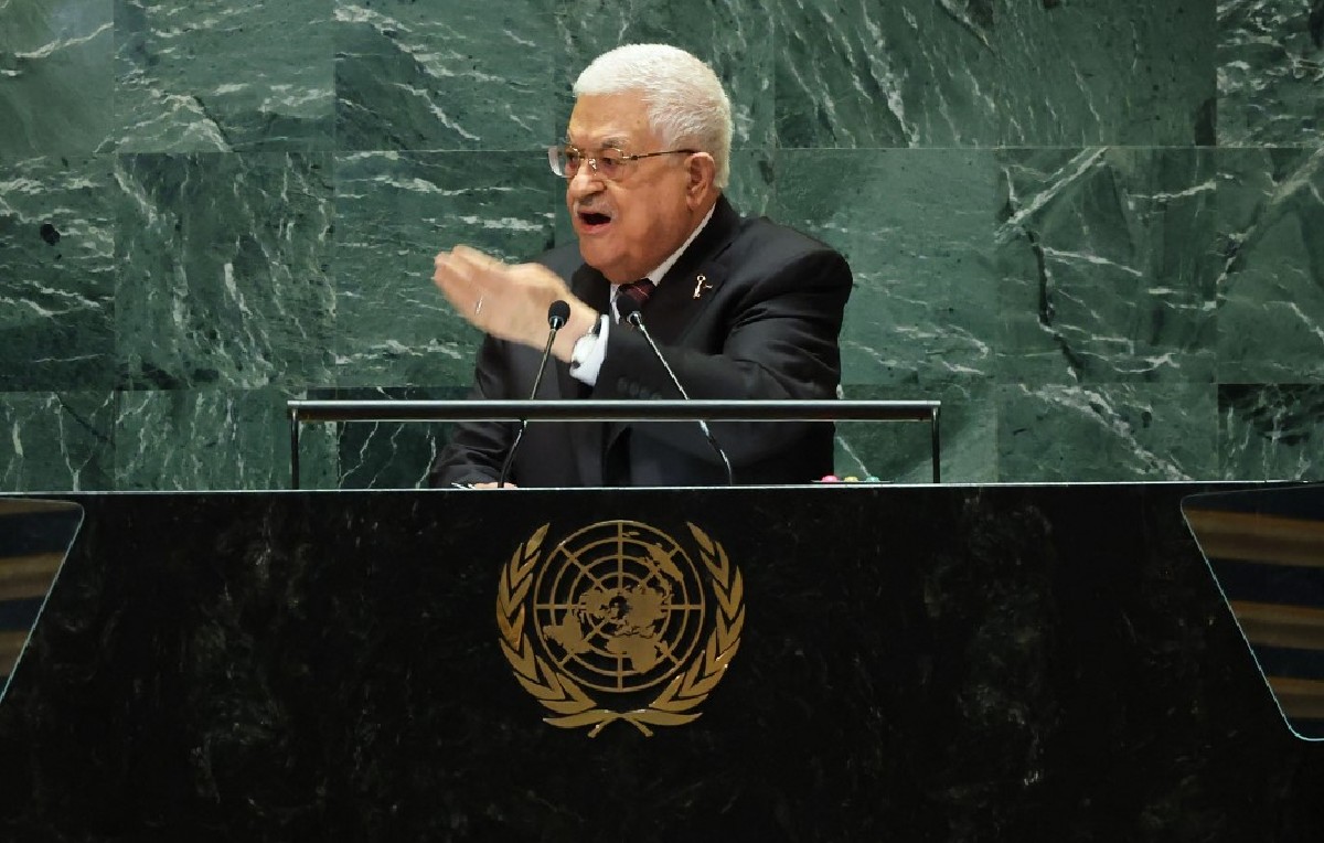 Presidente de la Autoridad Palestina, Mahmoud Abbas, en la ONU (AFP)