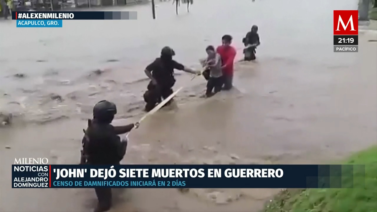 El huracán 'John' causó daños en las reconstrucciones de Acapulco a 11 meses del paso de Otis