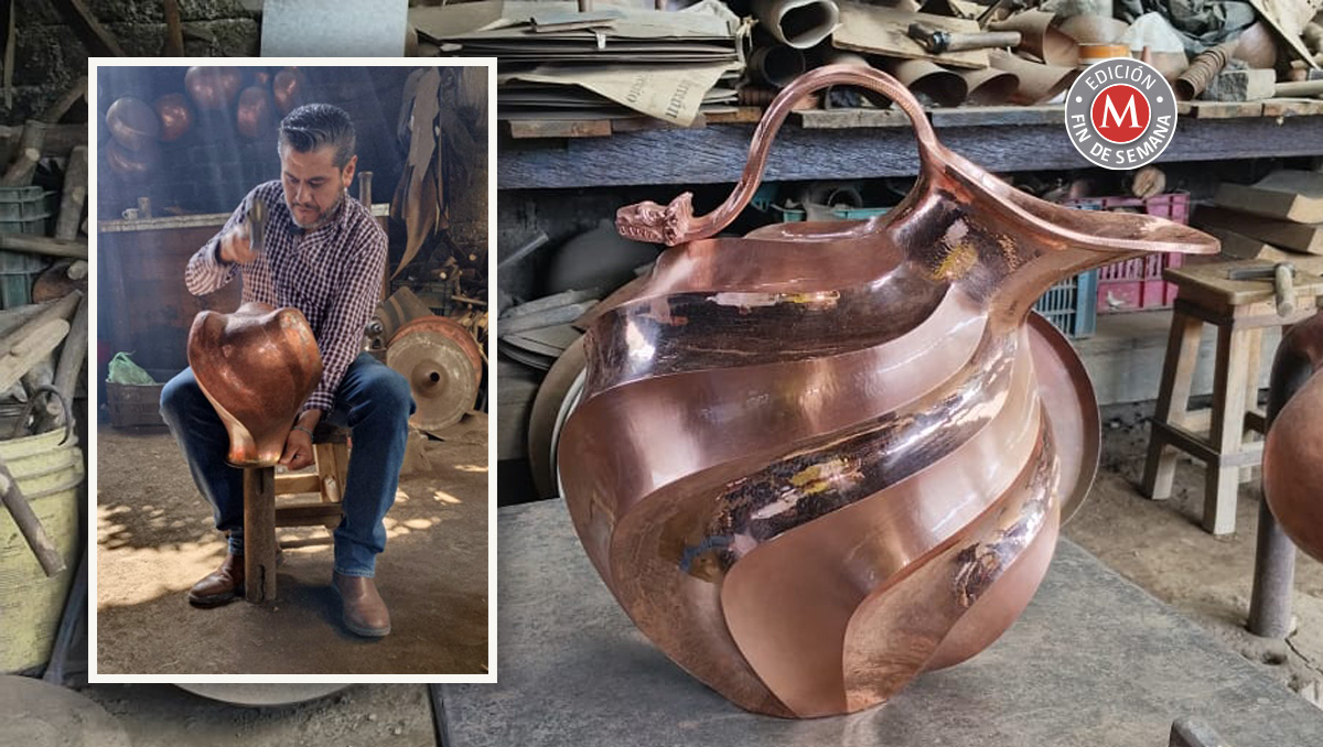 Michoacán. Transforman la riqueza del cobre en arte