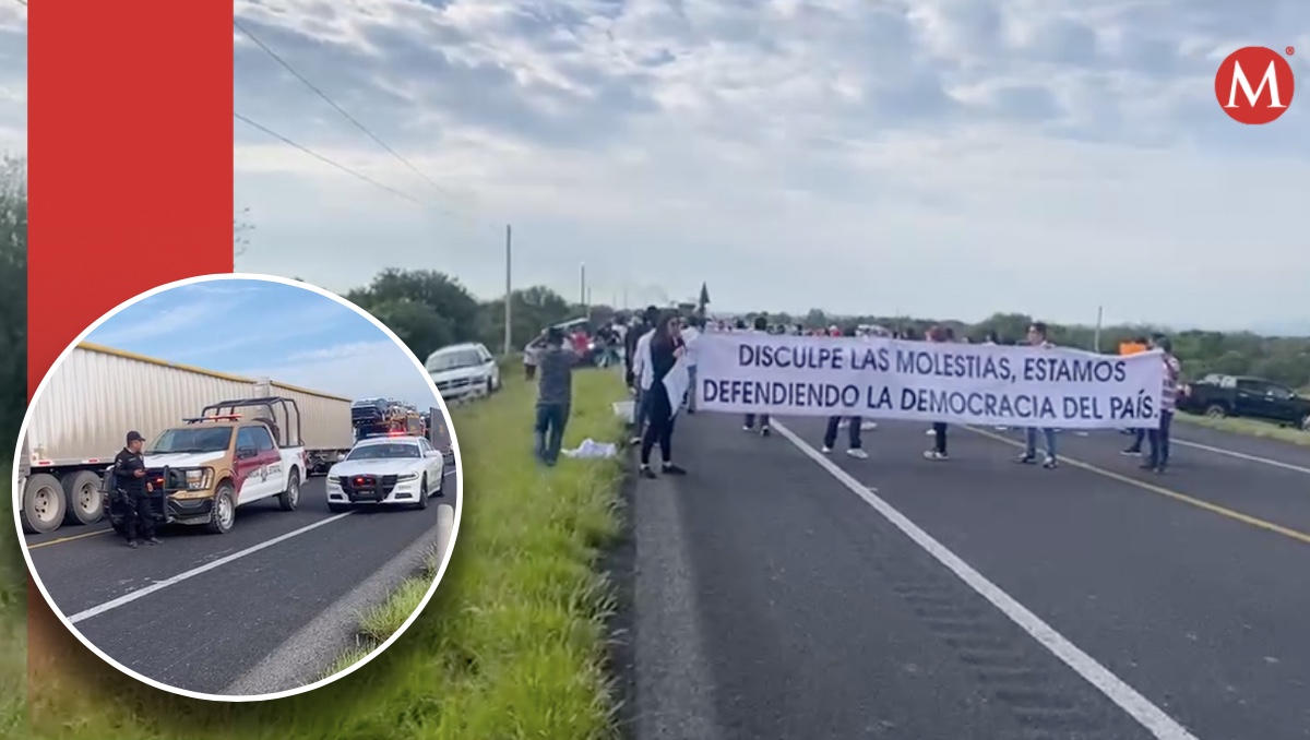Trabajadores del Poder Judicial de la Federación de Tamaulipas bloquean la Victoria-Zaragoza