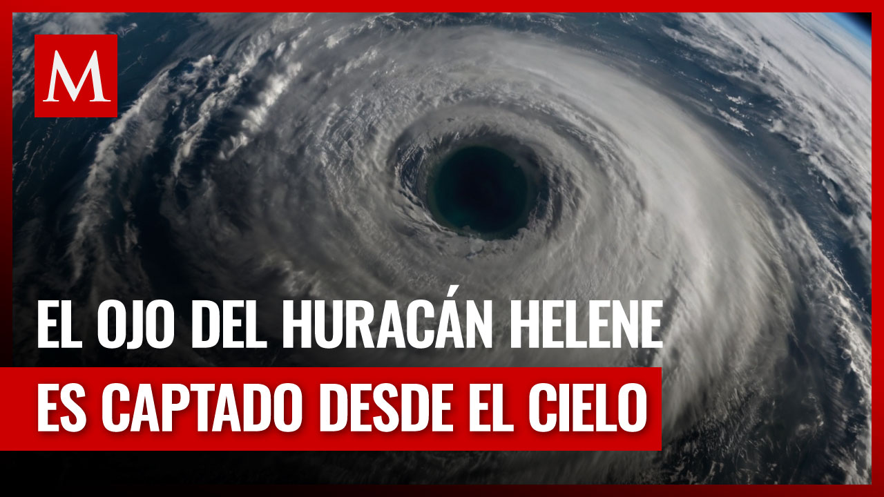 Impactante vista del ojo del huracán Helene desde el cielo