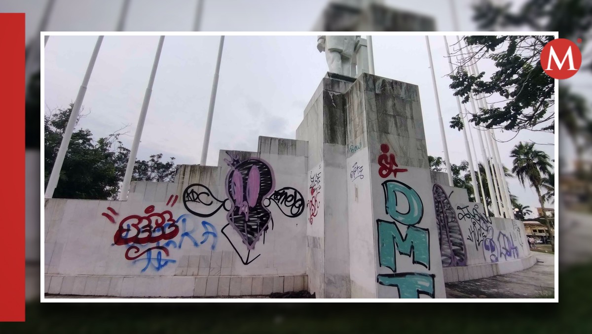 Vandalizan monumentos en sitios turísticos de Tampico. (Jesús Alberto García)