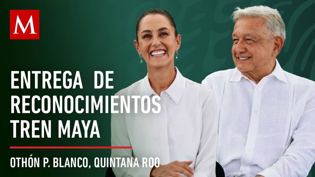 AMLO entrega reconocimientos a ingenieros constructores del Tren Maya