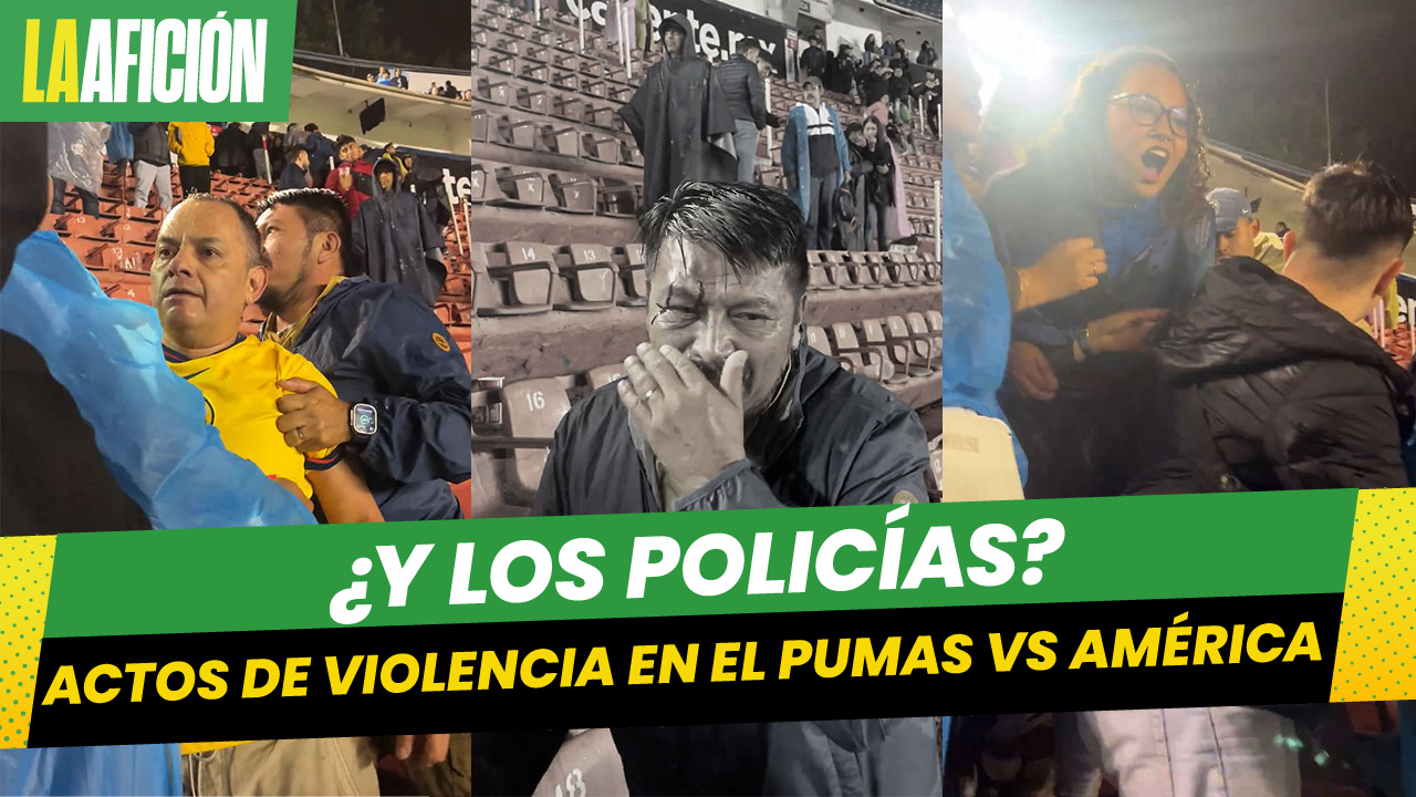 Aficionados del América agreden a seguidores de Pumas en el Clásico Capitalino