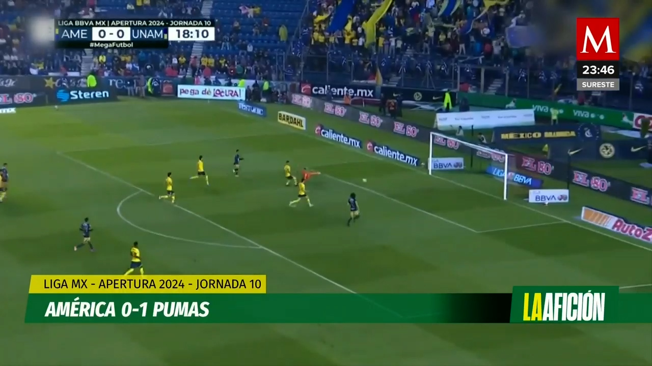 Pumas derrota al América 1-0 en el Clásico Capitalino
