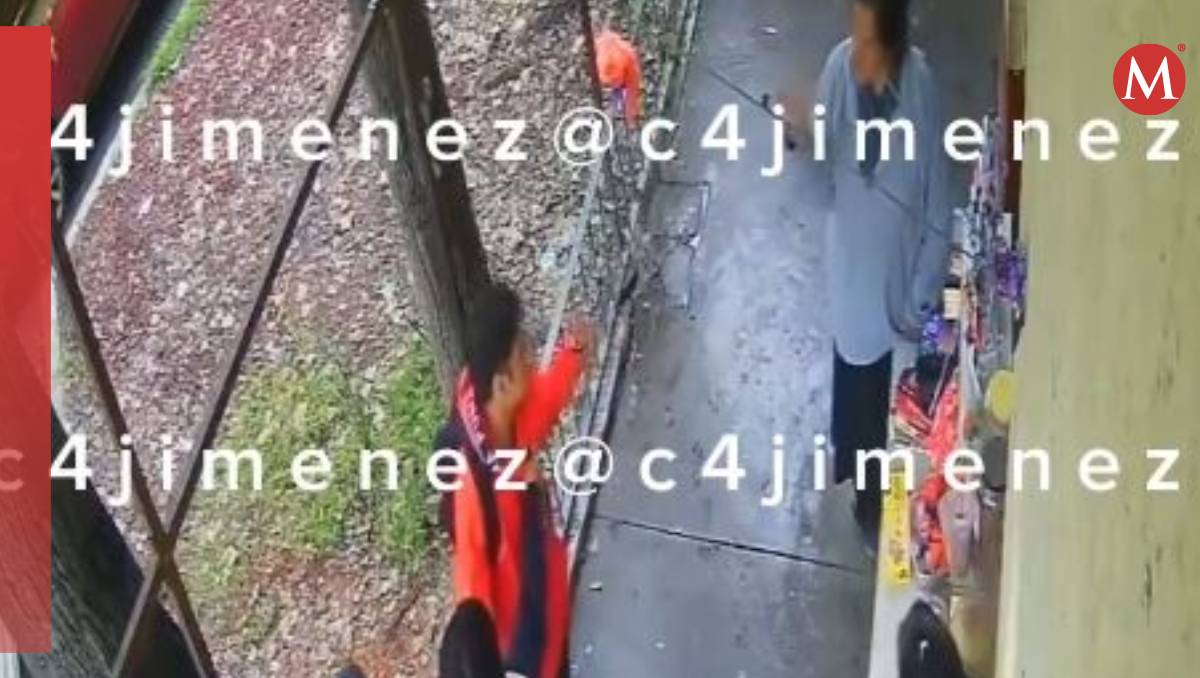 Cámaras de seguridad registraron el momento exacto en el que la adulta mayor fue golpeada (Carlos Jiménez)