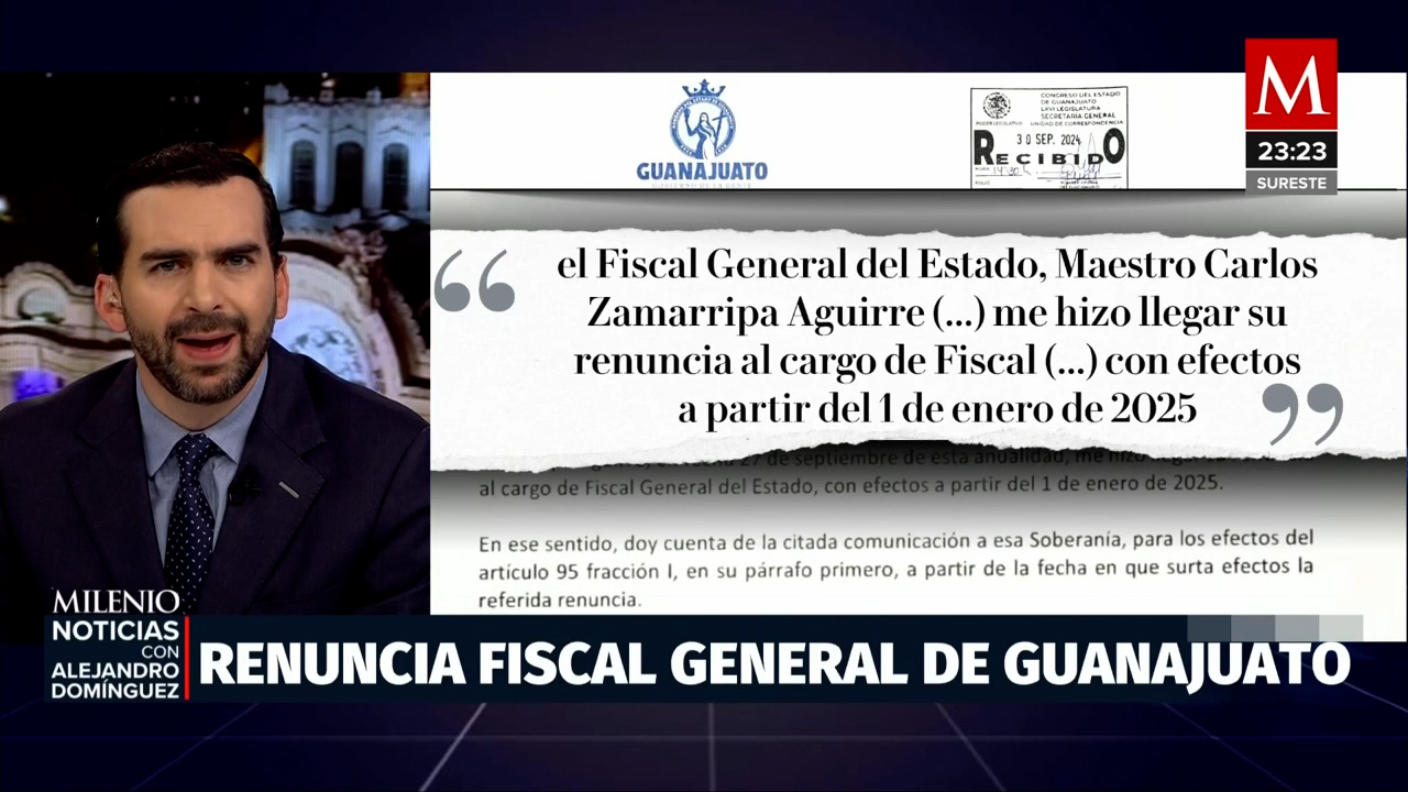 Carlos Zamarripa renuncia como Fiscal General de Guanajuato tras 15 años en el cargo