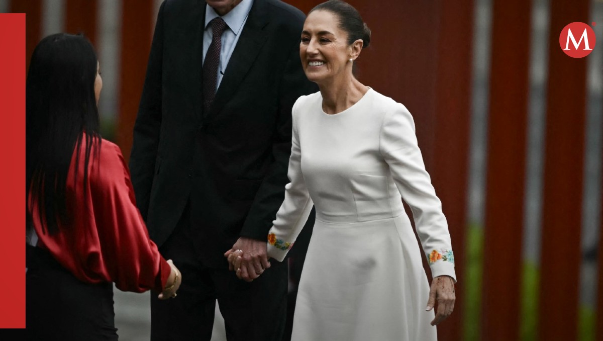 Claudia Sheinbaum en su llegada a a toma de protesta. / AFP