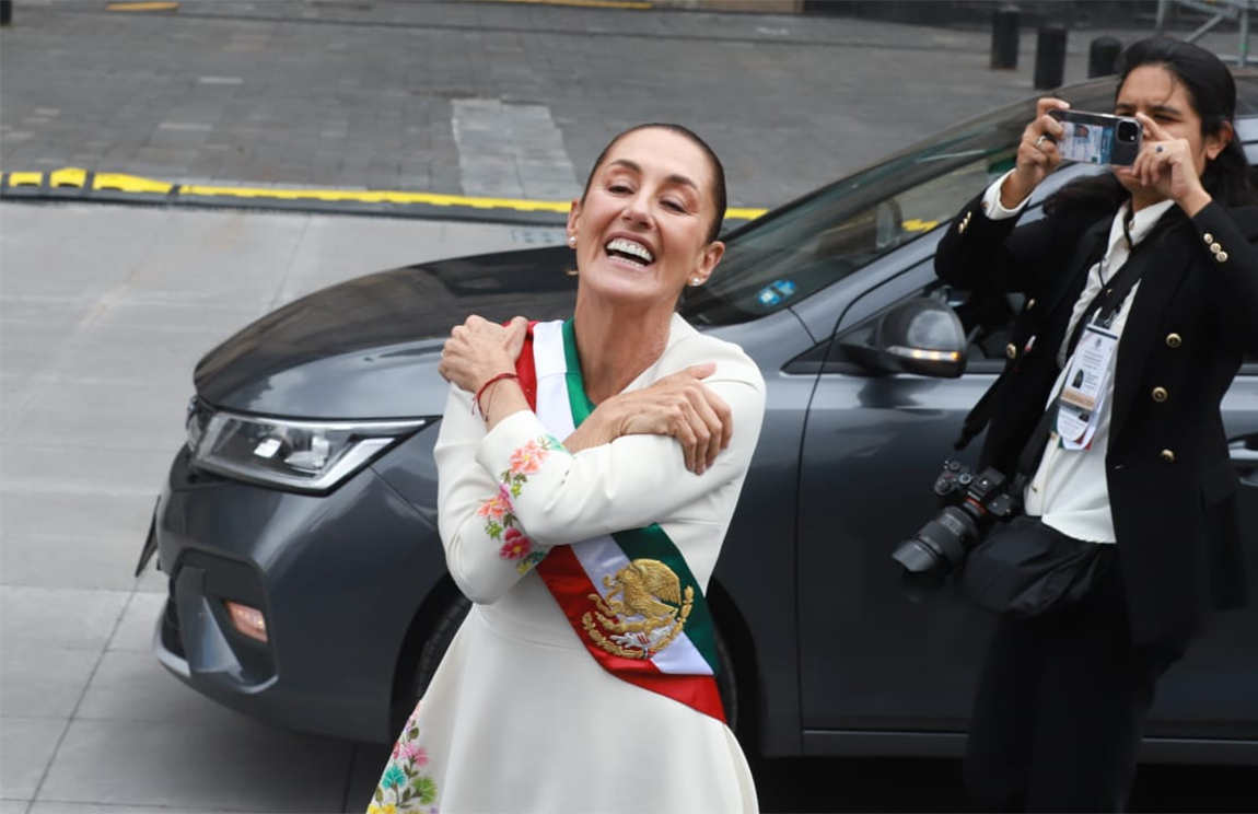 Claudia Sheinbaum previa a la ceremonia con 70  pueblos indígenas y pueblos afroamericanos. Javier Ríos