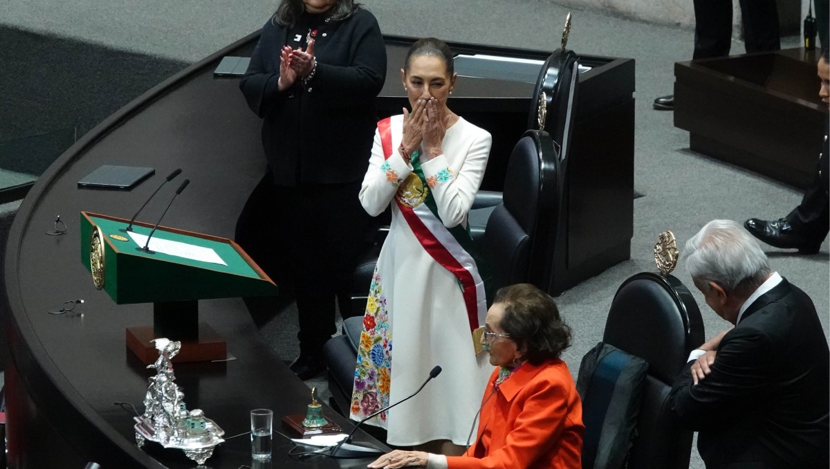 Claudia Sheinbaum reconoce a AMLO en su primer discurso como presidenta de México. Foto: (Cuartoscuro)