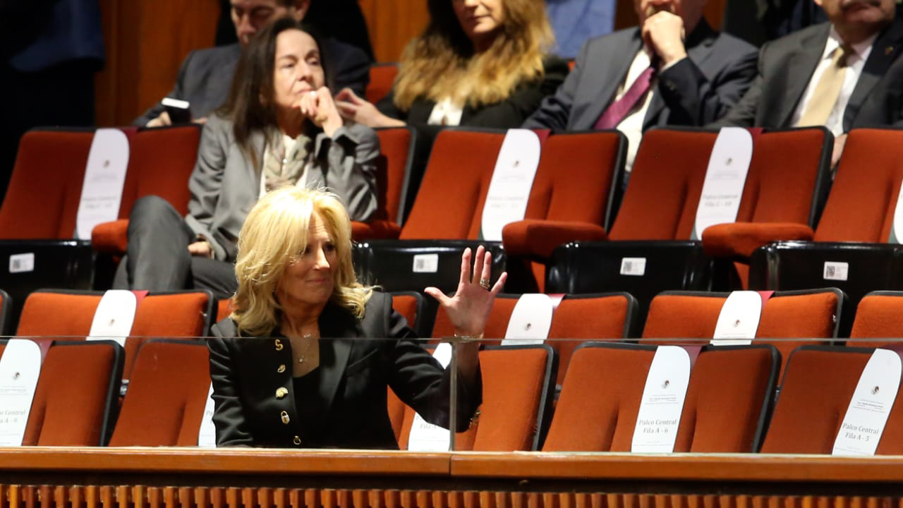 Jill Biden llega a San Lázaro para la toma de protesta de Claudia Sheinbaum