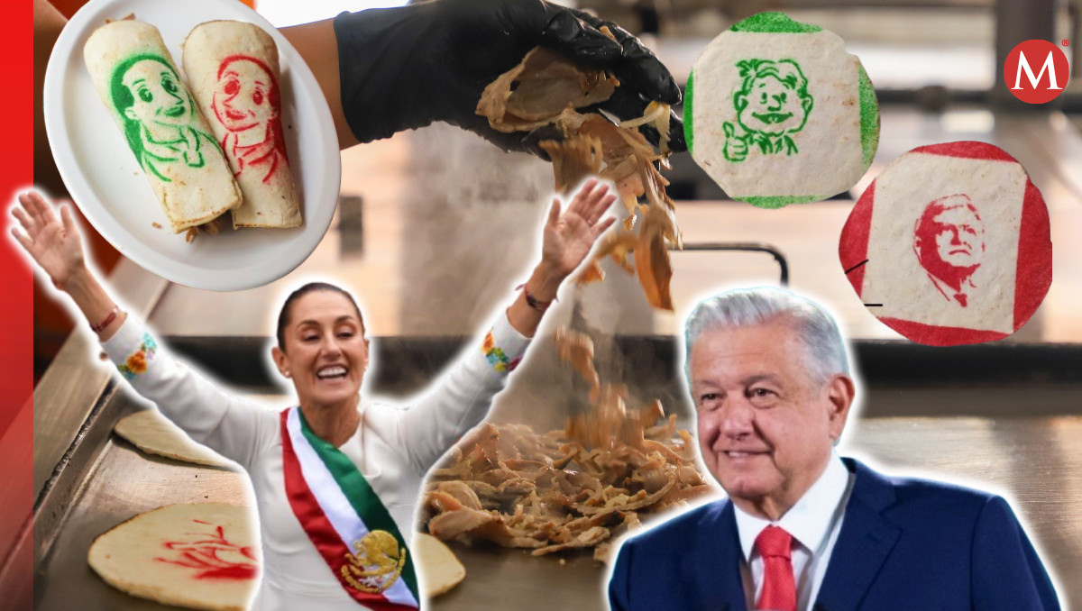Tacos en honor a Claudia Sheinbaum y Andrés Manuel López Obrador | Agencia Es Imagen / Especial