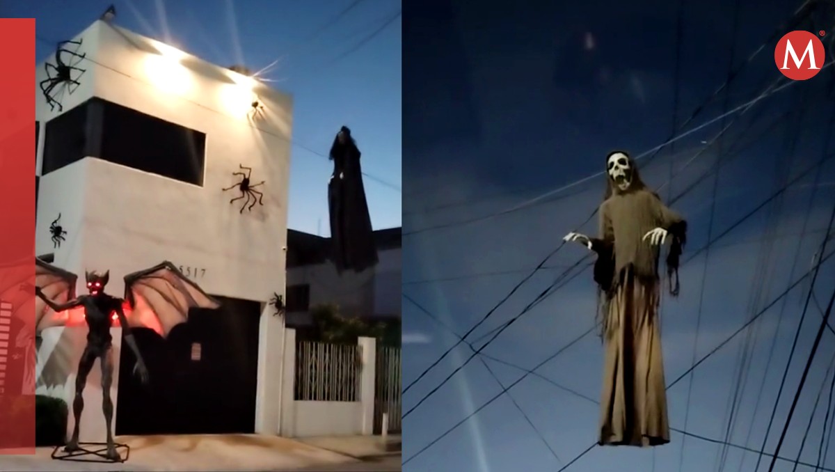 Decoran casa con temática de Halloween en Nuevo Laredo