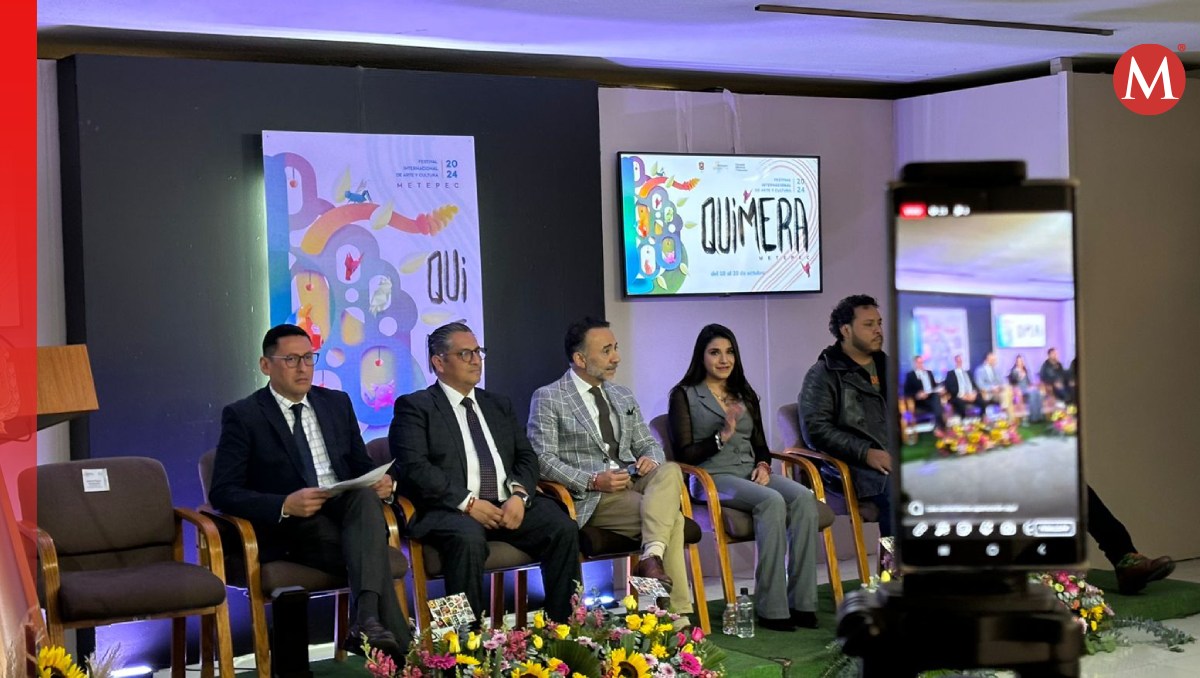 El presidente municipal de Metepec presentó la edición 2024 del Festival Quimera. Foto: (Abadiel Martínez)