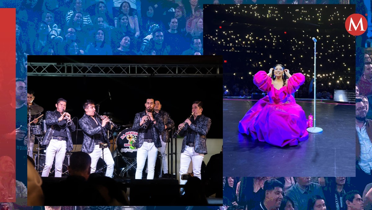 Yuridia y La Original Banda el Limón en la Feria de Pachuca. (Especial)
