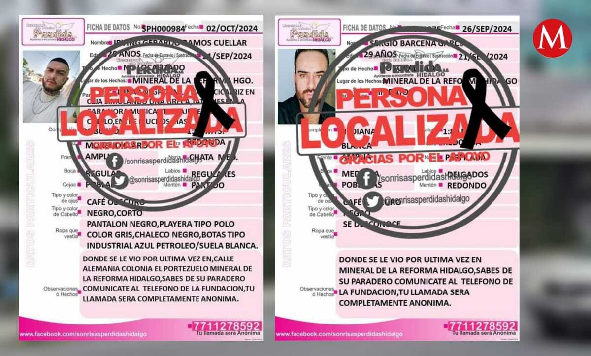 Desaparecidos fueron localizados sin vida en Hidalgo.