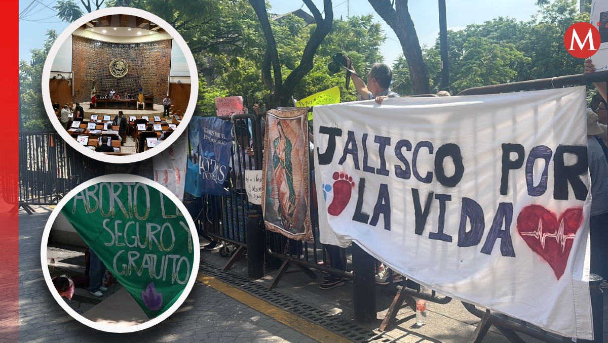 Grupos en contra del aborto piden a diputados no cambiar ley en Jalisco (Fotos: Cuartoscuro y Roberto Hurtado 1 Diseño: Milenio)