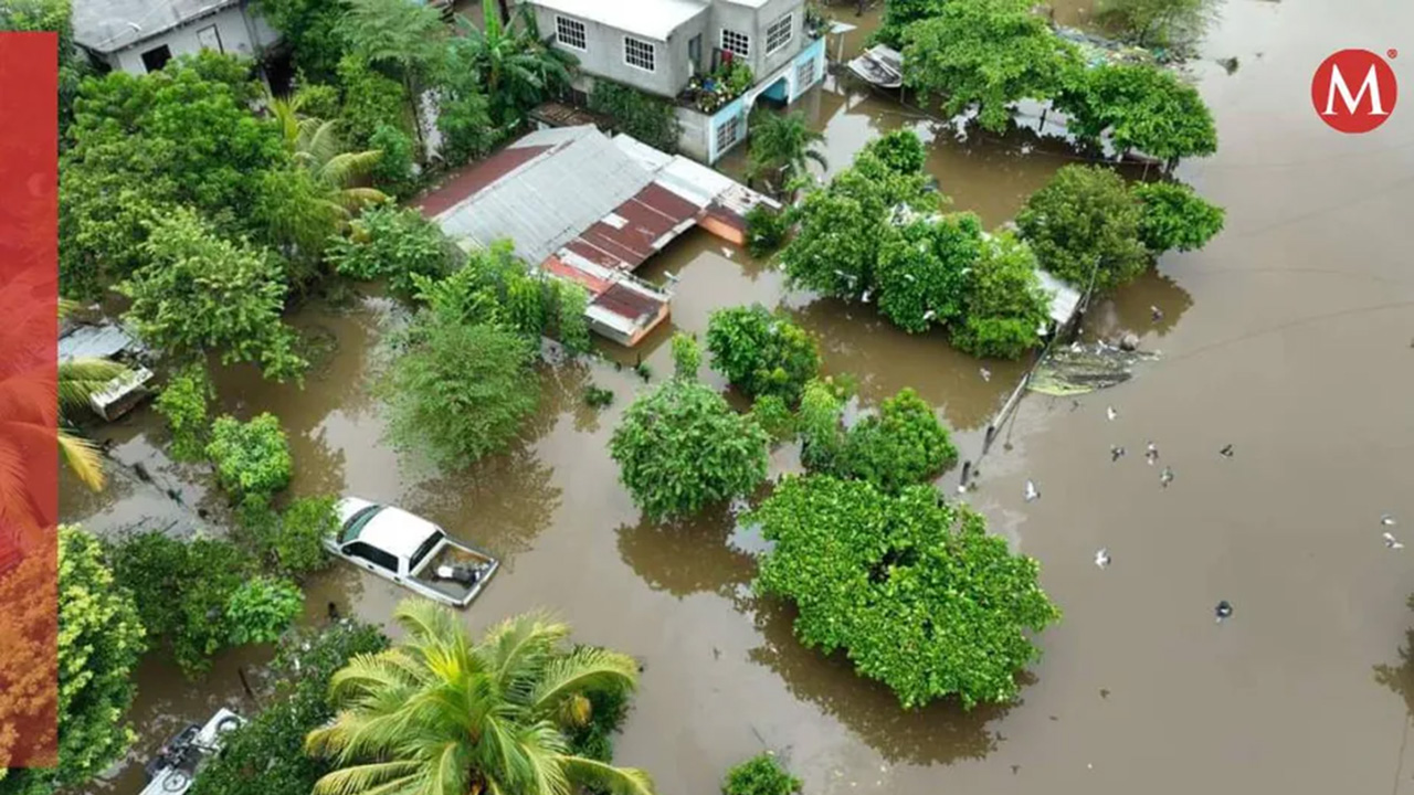 Aumento del río Coatzacoalcos provoca inundaciones que afectan a cientos de familias en Veracruz