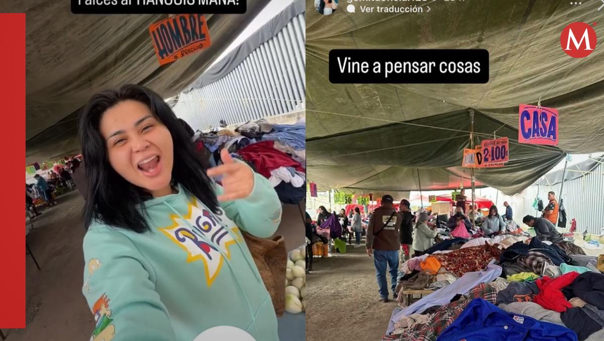 Gomita compra ropa en tianguis | Especial