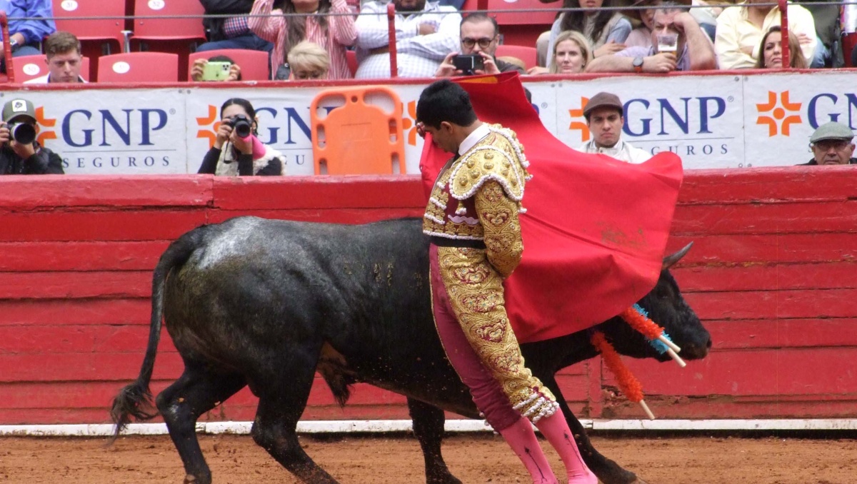 Jesús Sosa se lleva la oreja en la Plaza de Toros México (Jorge Matchain)