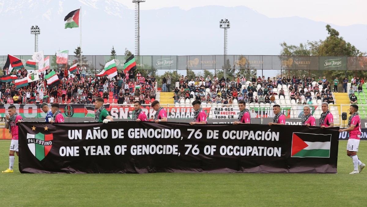 Jugadores denuncian "genocidio en Palestina" en partido de la liga chilena (EFE)