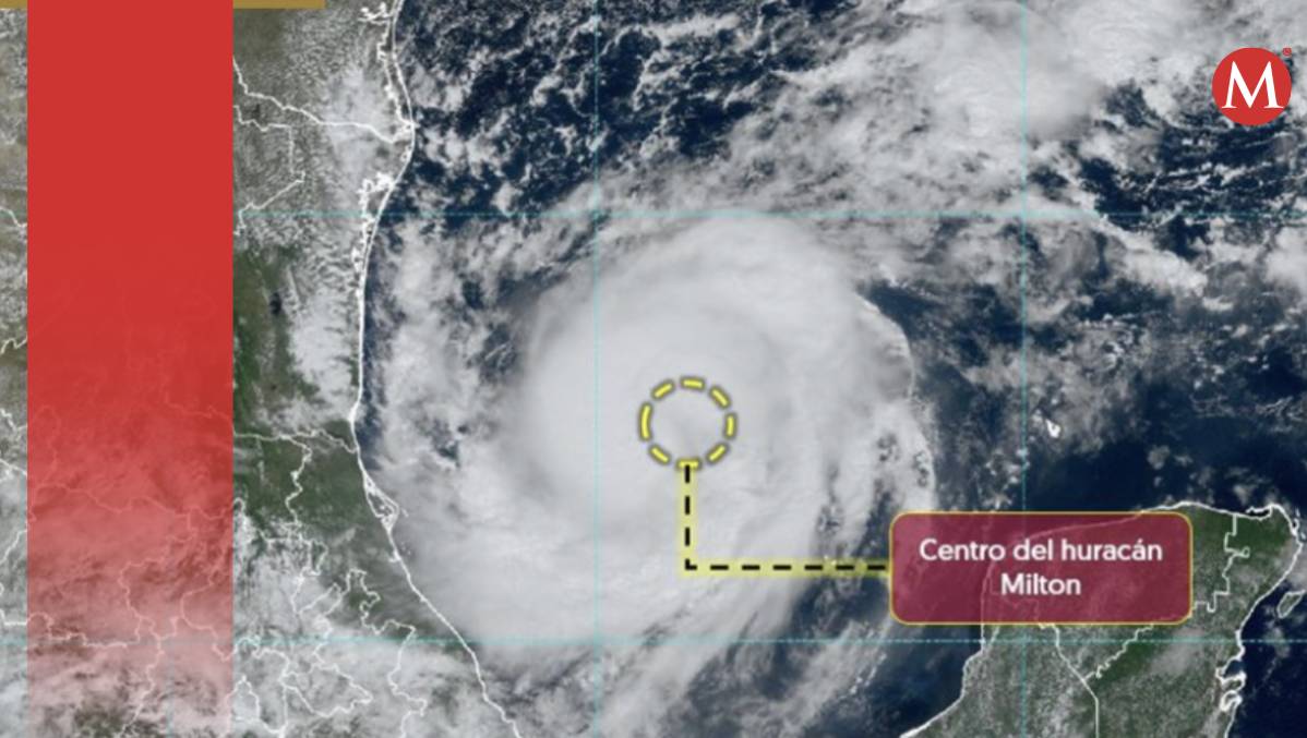'Milton' se ha intensificado a huracán categoría 1 (Conagua)