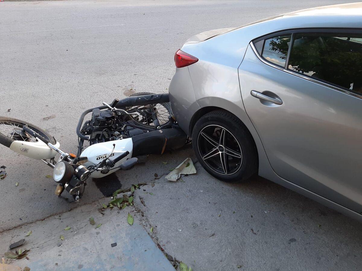 Motocicleta de la víctima del accidente. | Especial
