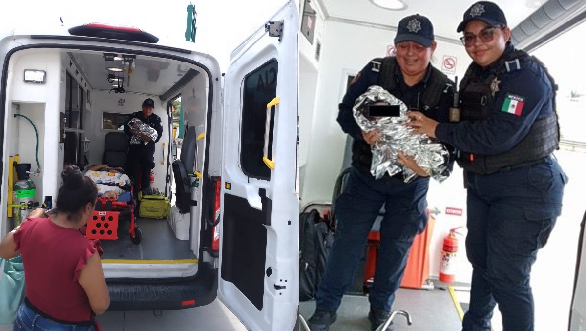 La oficial mujer atendió a la menor en trabajo de parto. Foto: Especial