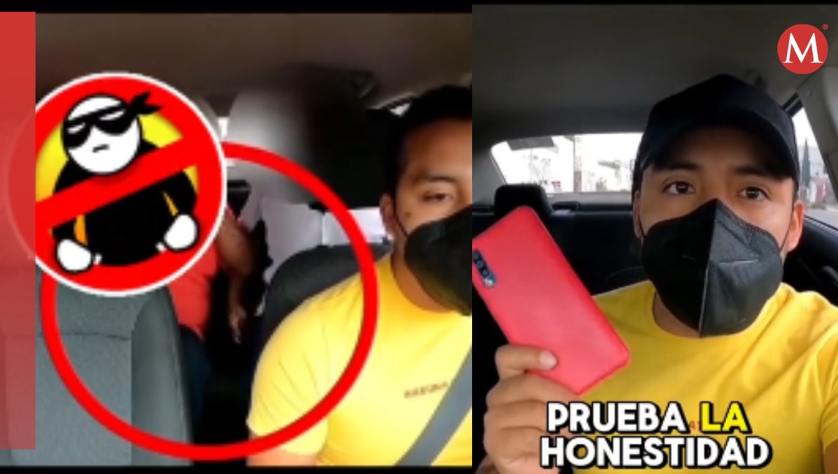 Taxista exhibe a dos pasajeros