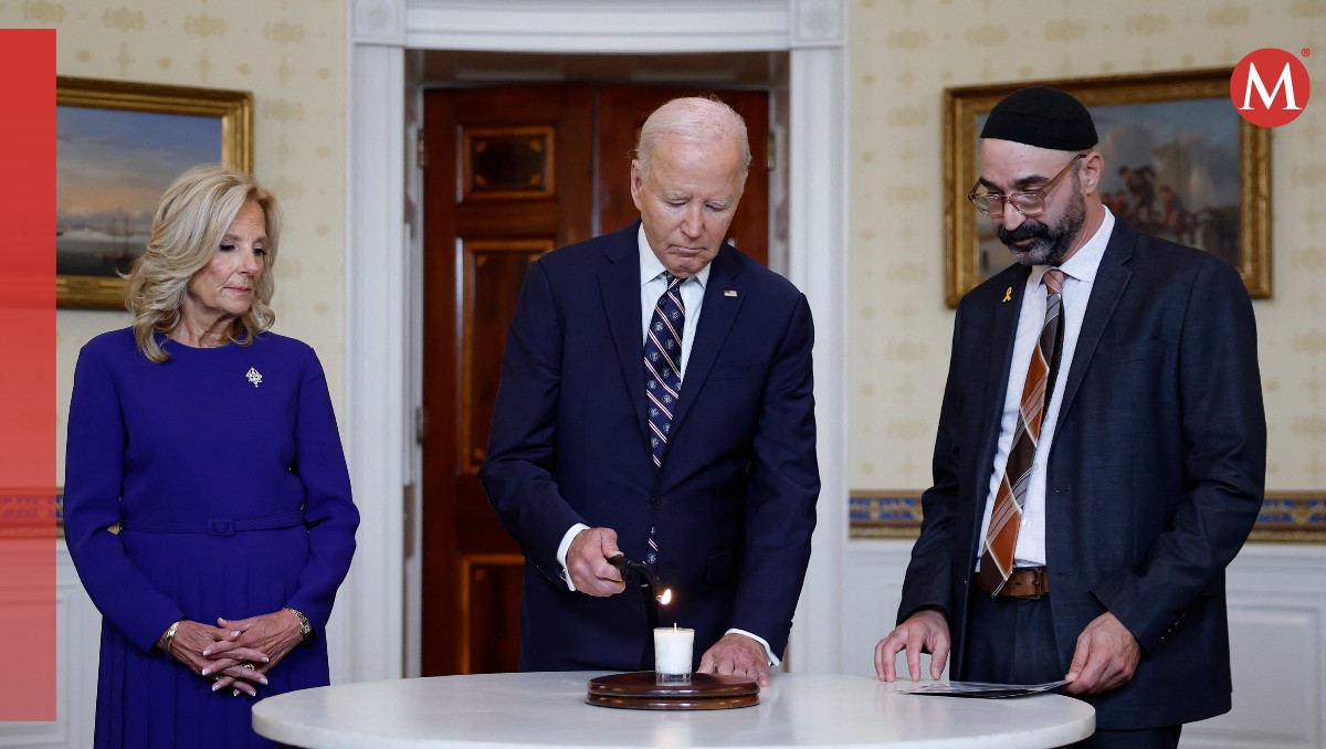 Joe Biden recibió a un rabino en la Casa Blanca para rezar por las víctimas. | AFP