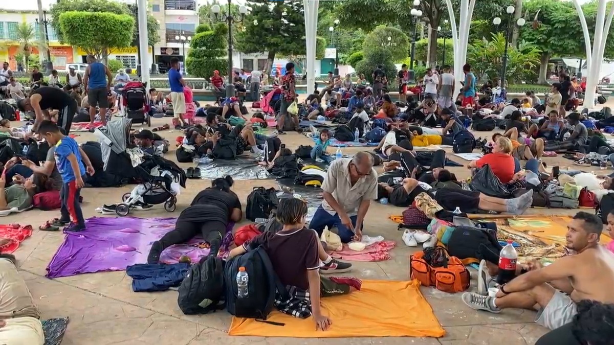 Los migrantes han recorrido 32 kilómetros a pies | Foto: Especial