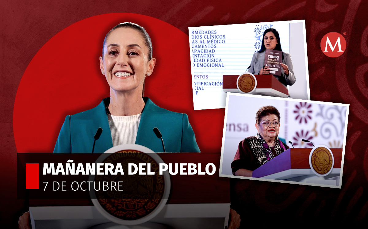 La presidenta Claudia Sheinbaum en la Mañanera del Pueblo del 7 de octubre. | Especial
