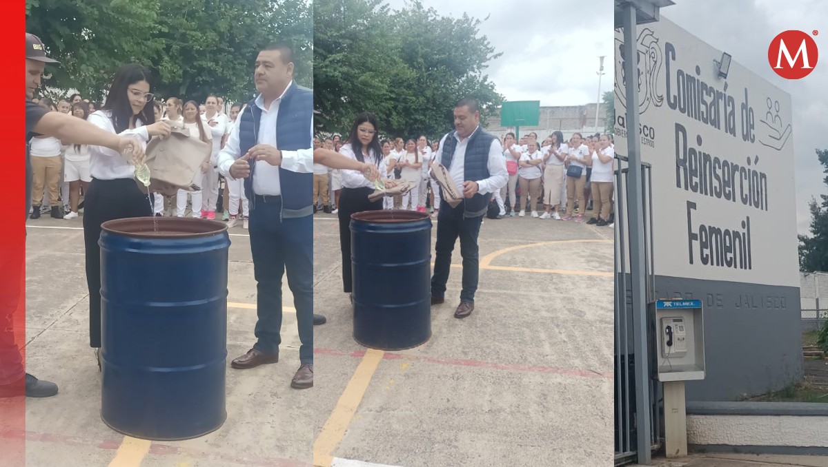 De manera simbólica quemaron algunos uniformes. (Josefina Ruíz)