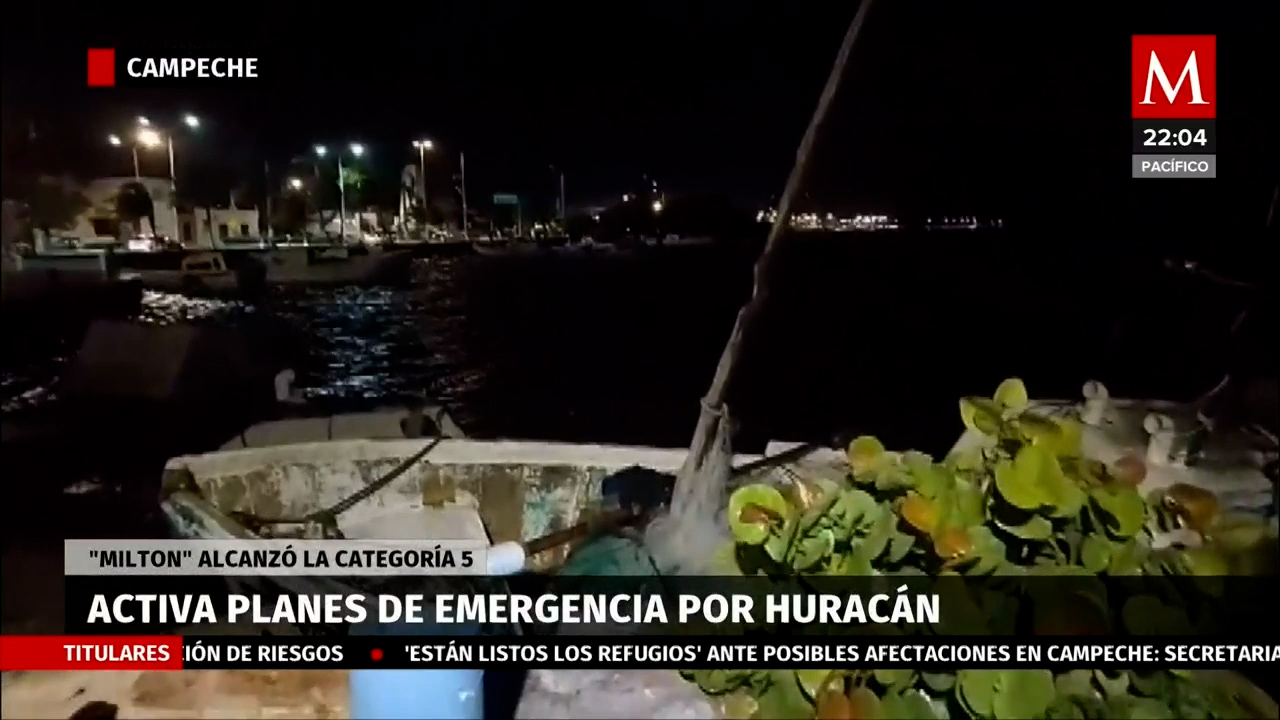 Huracán 'Milton' hunde embarcaciones en el puerto pesquero de San Román