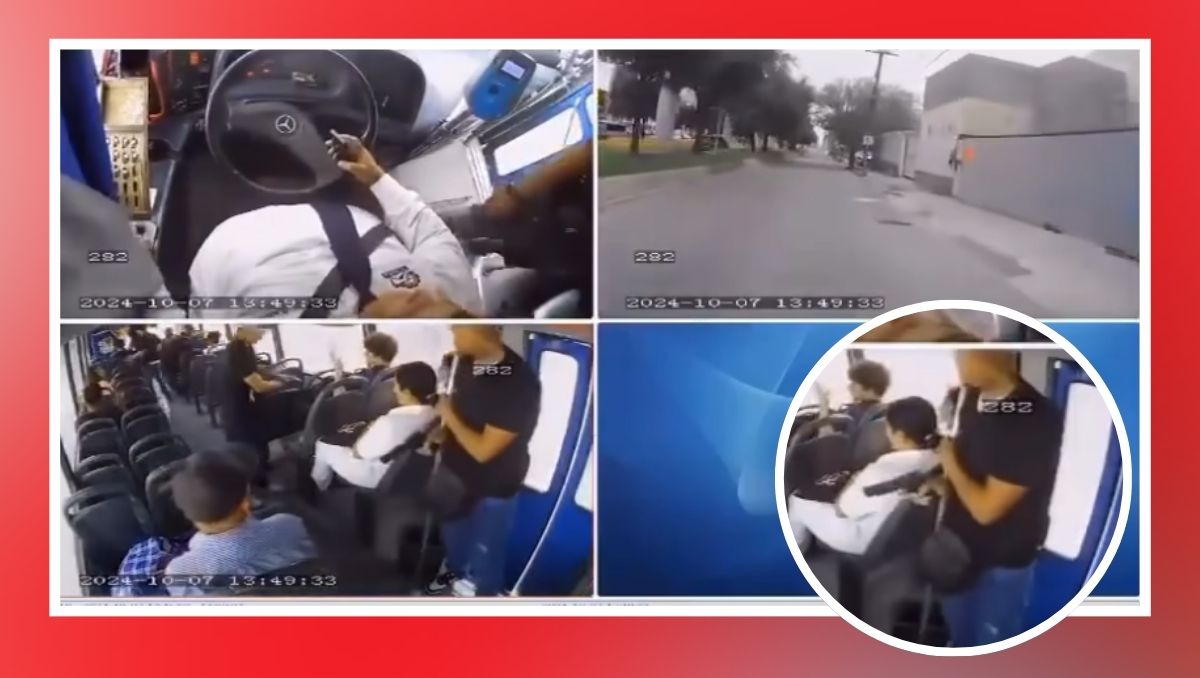 Cámaras de seguridad de la unidad captaron el momento del asalto / Especial