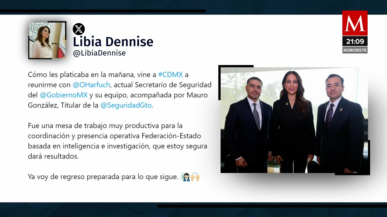 Gobernadora de Guanajuato y secretario de Seguridad refuerzan coordinación en CdMx