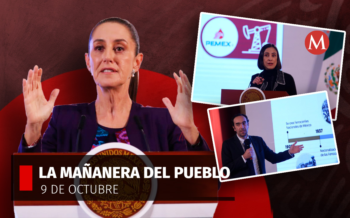 La presidenta Claudia Sheinbaum en La Mañanera del Pueblo desde Palacio Nacional. | Ariana Pérez