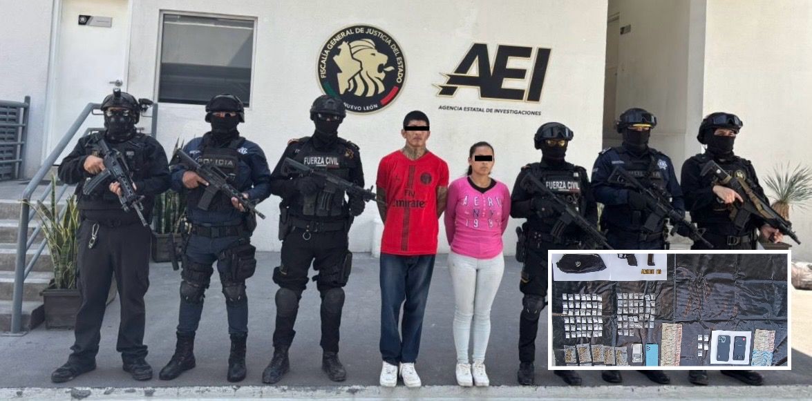 El presunto delincuente portaba un arma corta y cocaína en piedra. Foto: Especial