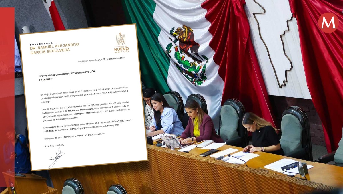 Samuel García, gobernador de Nuevo León, envió la carta a los 42 diputados / Especial