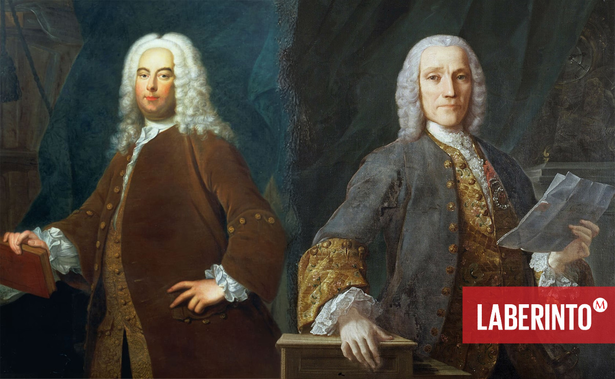 Retratos de Haendel y Scarlatti. (Wikimedia Commons)