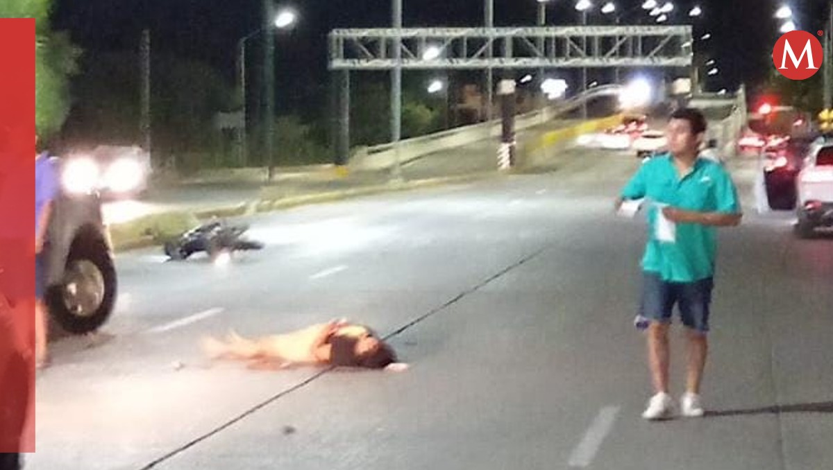 Automóvil impacta moto en avenida de Madero; hay tres lesionados